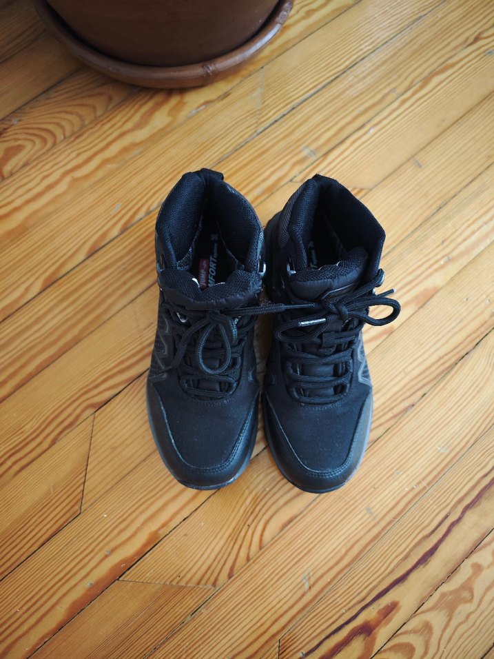 Erkek Siyah Bağcıklı Outdoor Spor Ayakkabı 36.5 - Görsel 5