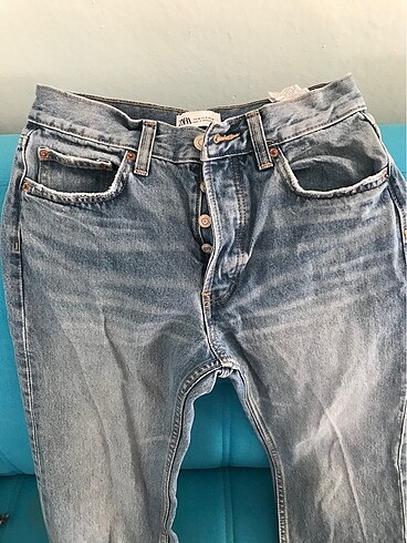 36 Beden mavi Renk Zara Süz Jean Yüksek Bel