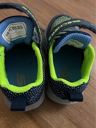 21 Beden mavi Renk Skechers bebek spor ayakkabısı tertemiz