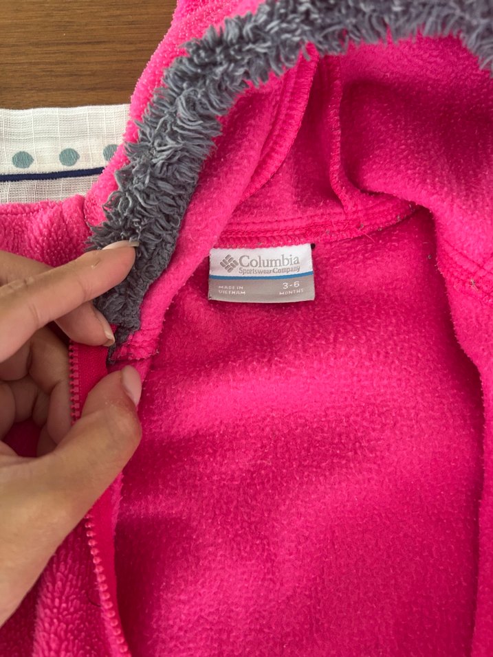 Fermuarlı Pembe Bebek Kayak Tulumu - Görsel 3