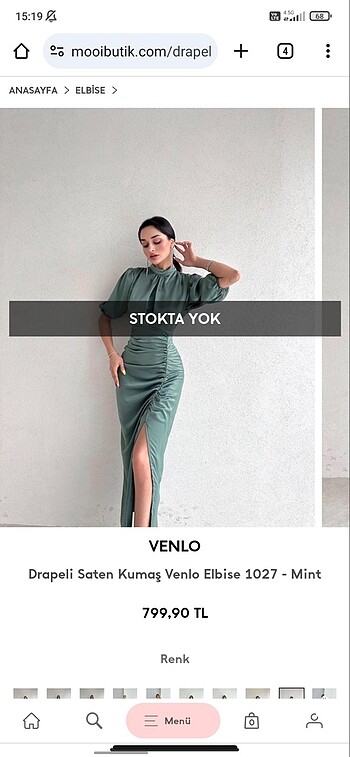Diğer Yırtmaçlı saten elbise