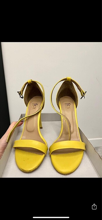Fox Ayakkabı Soft sarı bantlı ayakkabı