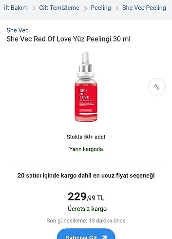 Beden She Vec Red Of Love Yüz Peelingi 30 ml
