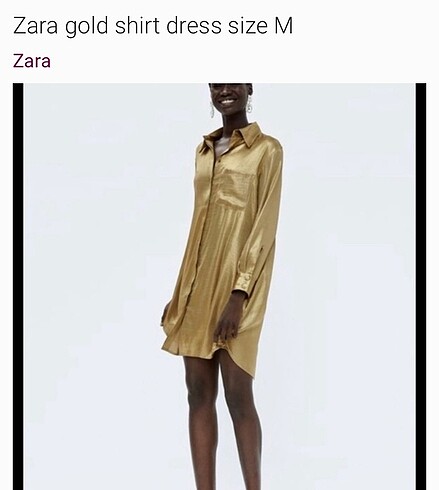 Gold gömlek elbise