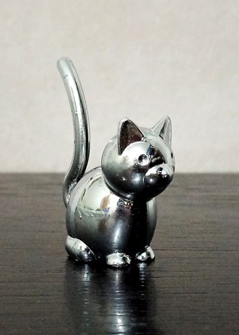 Metal Kedi 'Yüzük Tutucu'