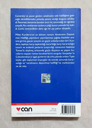 Varolmanın Dayanılmaz Hafifliği {Milan Kundera}