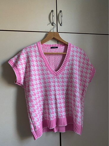 pembe beyaz süveter trendyolmilla