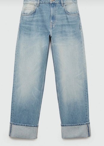 Mango Acik Mavi Rahat Kesim Denim Jean