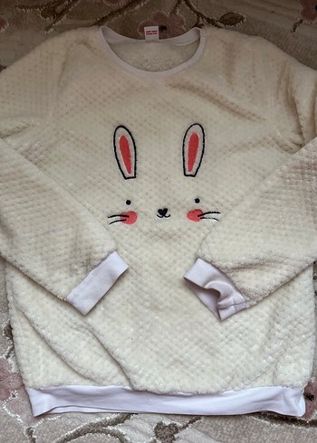 10 Yaş Beden pembe Renk Lcw Kız Çocuk Pembe Triko Polar Pijama Takımı