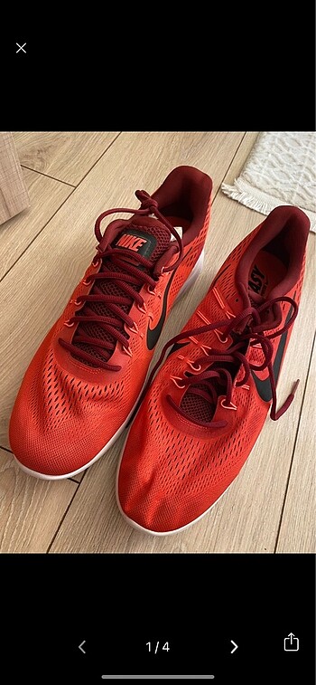 Nike kırmızı 49.5 spor ayakkabı