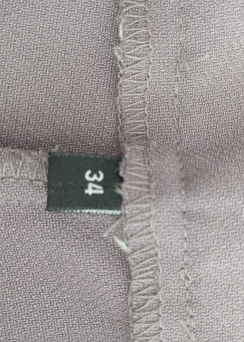 34 Beden gri Renk Gri Pilili Ofis Kadın Kumaş Pantolon