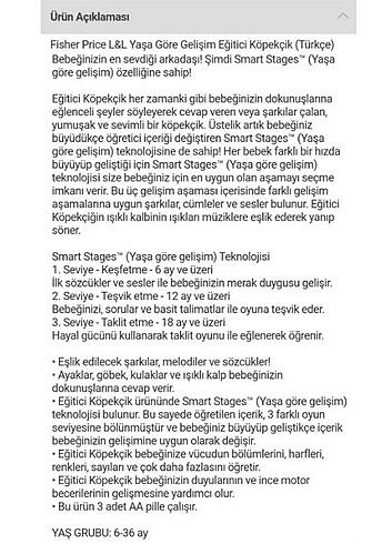 Fisher Price Fisher Price Eğitici Köpekçik