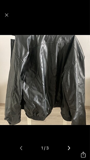 m Beden Oversize Deri ceket