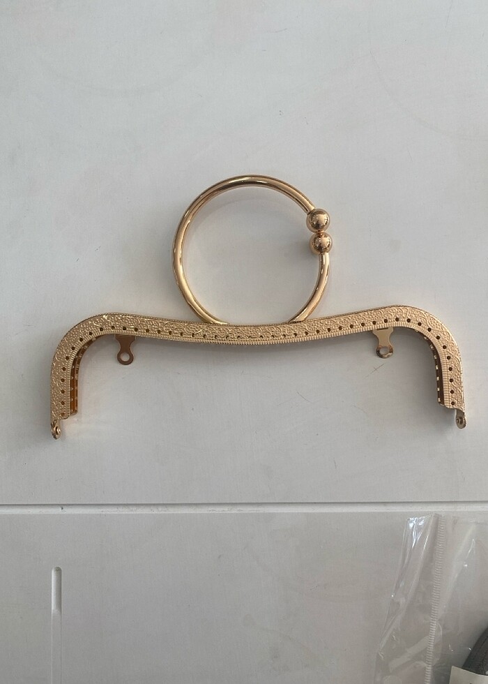 Metal yuvarlak saplı çanta bursu - Görsel 2