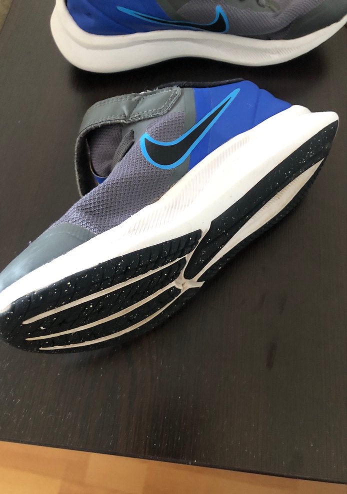 Gri Erkek Çocuk Spor Ayakkabı Velcro - Görsel 2