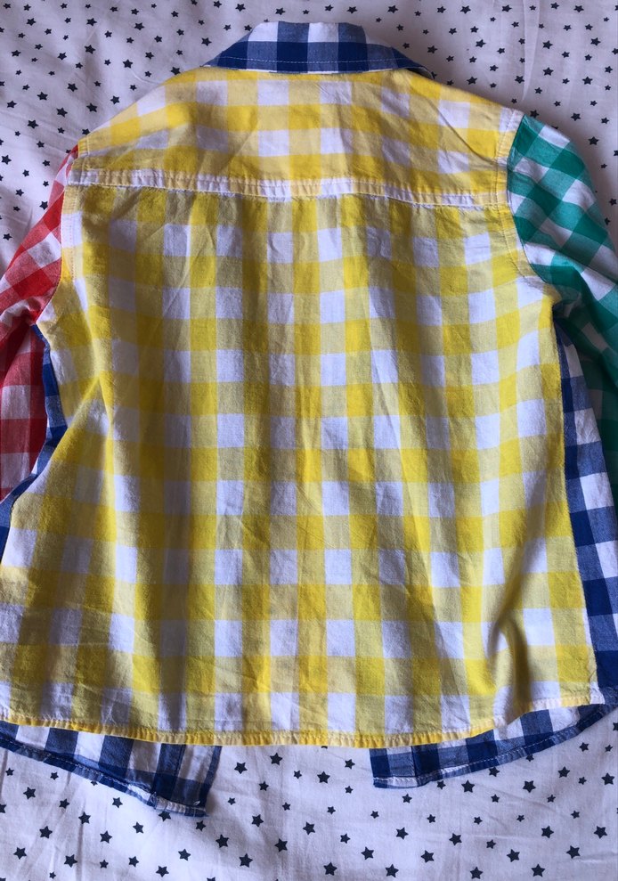 Renkli Kareli Erkek Gömlek, Kısa Kollu, Düğmeli - Görsel 4