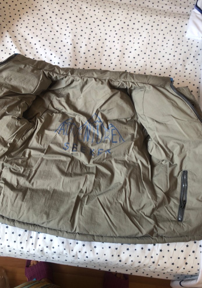 Düğmeli Mavi Erkek Çocuk Mont - Görsel 2