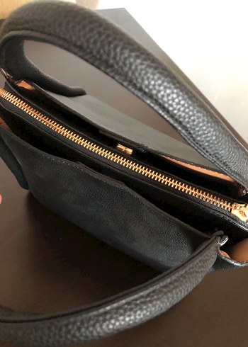 Siyah Deri Kadın Çanta - Görsel 4