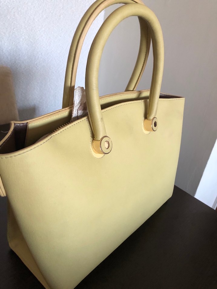 Bej Deri Kadın El Çantası - Görsel 3