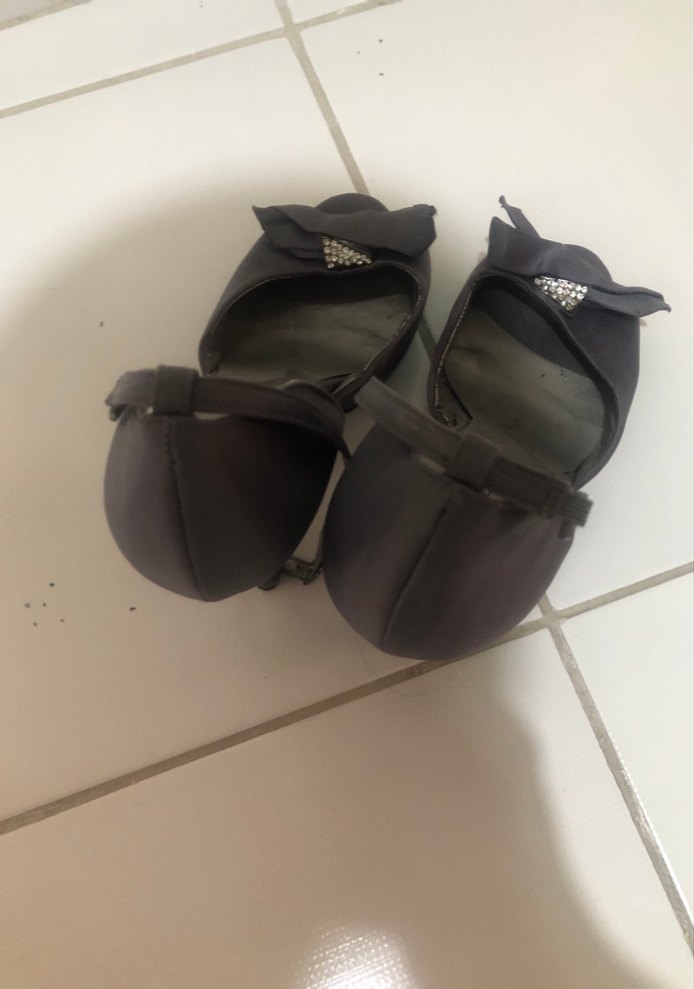 Gri Yılan Desenli Topuklu Kadın Ayakkabı - Görsel 3