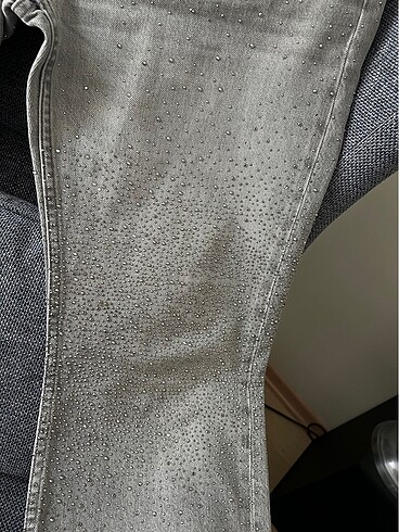 xl Beden Taşlı, parıltılı jean