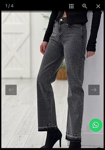 Taşlı, parıltılı jean