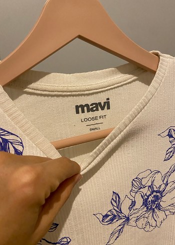 Mavi Uzun Kollu Crop Top - Görsel 3