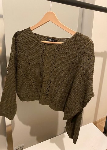 İkili Crop Kadın Örgü Kazak - Görsel 2