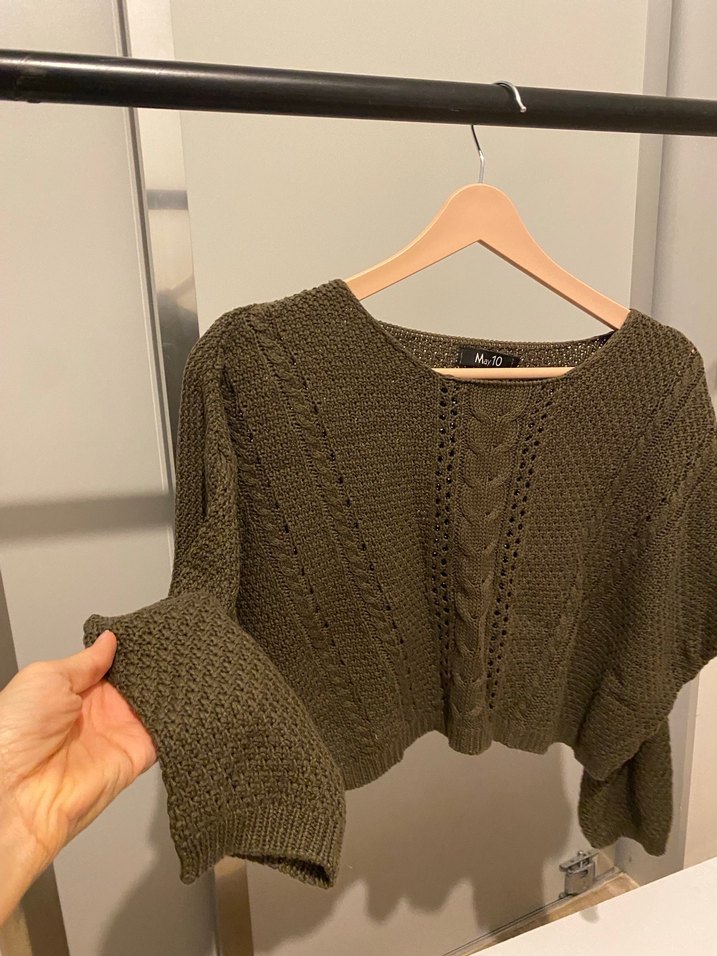 İkili Crop Kadın Örgü Kazak - Görsel 3