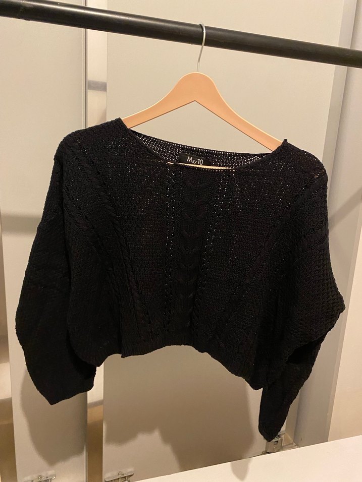 İkili Crop Kadın Örgü Kazak - Görsel 5