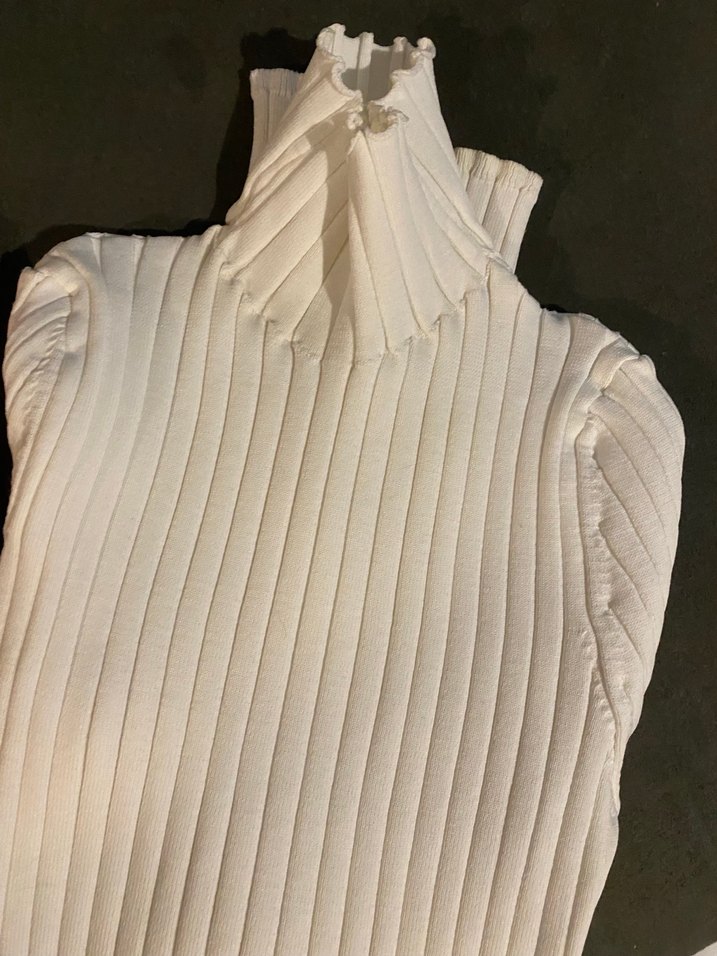 İkili Somon- Beyaz Pilili Yarım Balıkçı Triko - Görsel 2