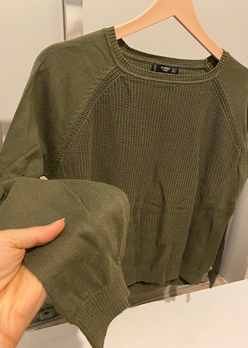 Mango Kadın Haki Örgü Triko Kazak - Görsel 2