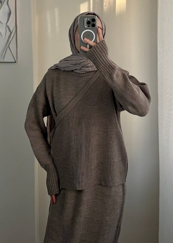 Kadın Vizon Uzun Triko Elbise - Görsel 3