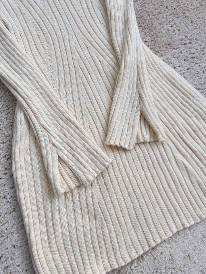 Triko kısa elbise - Krem - Görsel 2