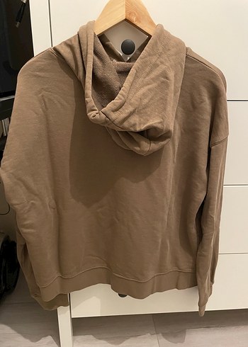Pull and Bear Kahverengi Kadın Kapüşonlu Sweatshirt