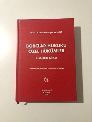 Borçlar Hukuku Özel Hükümler - Mustafa Alper Gümüş