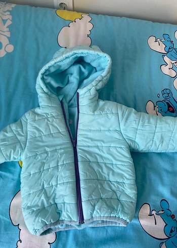 Kapüşonlu Mavi Fermuarlı Erkek Çocuk Mont - Görsel 2