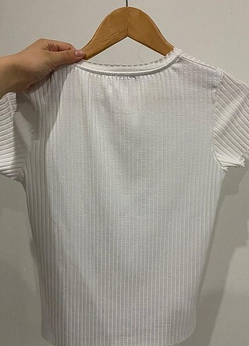 m Beden FULLA Beyaz T-shirt