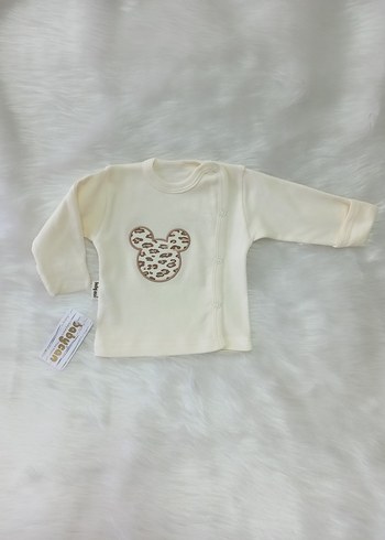 Bebek Kız Krem Leopar Desenli Kıyafet Seti - Görsel 2