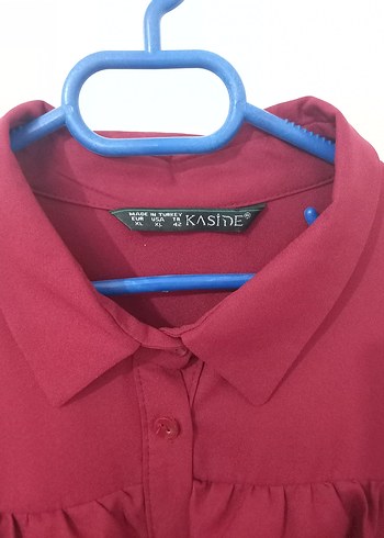 Bordo Uzun Kollu Fırfırlı Tunik - Görsel 3