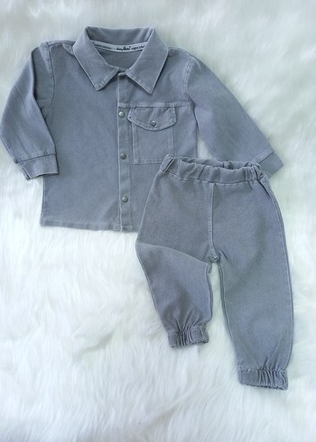 Gri Bebek Erkek Denim Takım - Görsel 2