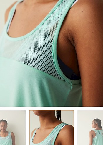 Turkuaz Kadın Atlet, Salaş ve Midi Boy - Görsel 3