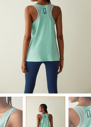 Turkuaz Kadın Atlet, Salaş ve Midi Boy - Görsel 4