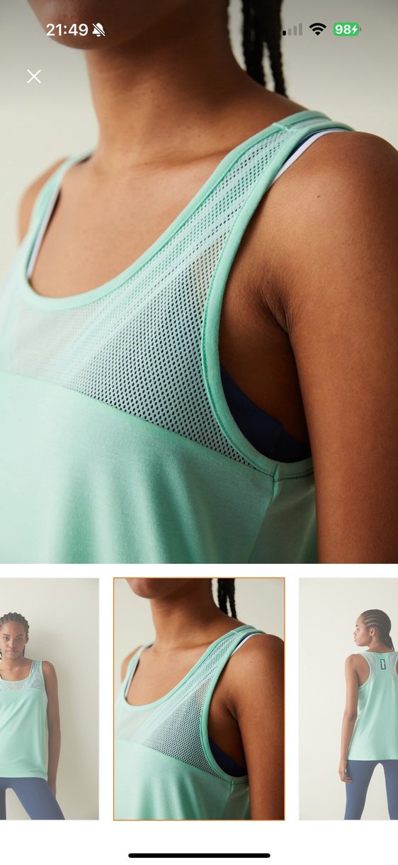 Turkuaz Kadın Atlet, Salaş ve Midi Boy - Görsel 3