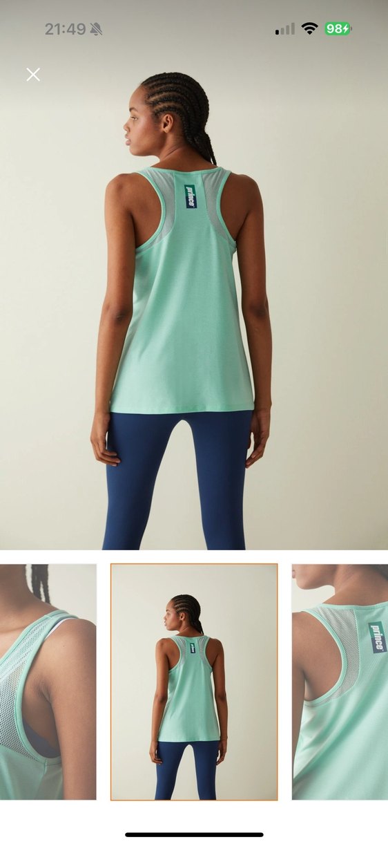 Turkuaz Kadın Atlet, Salaş ve Midi Boy - Görsel 4