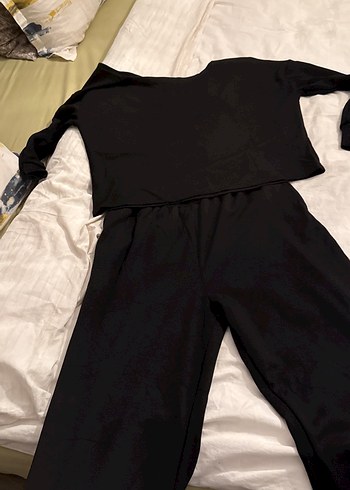 Siyah iki takım Uzun Kollu, Salaş Kesim - Görsel 2