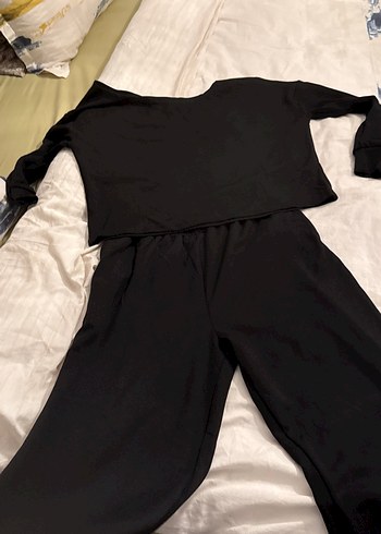 Siyah iki takım Uzun Kollu, Salaş Kesim - Görsel 3