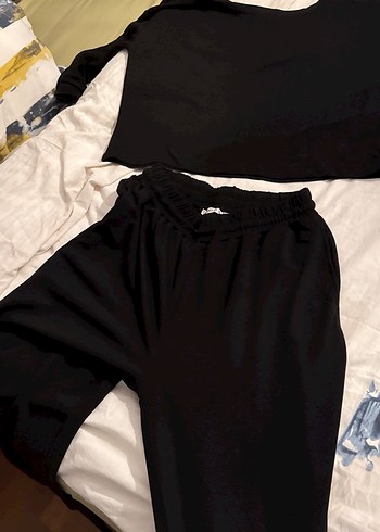 Siyah iki takım Uzun Kollu, Salaş Kesim - Görsel 5