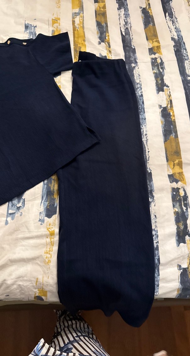 Lacivert  Kesim Kısa Kollu ikili takım - Görsel 3