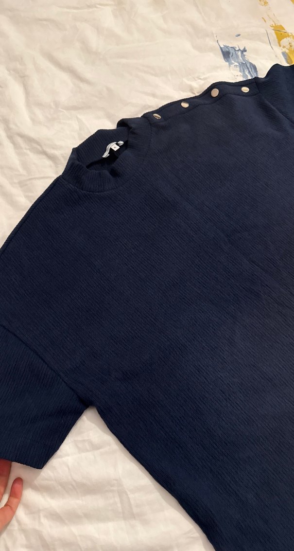 Lacivert  Kesim Kısa Kollu ikili takım - Görsel 5